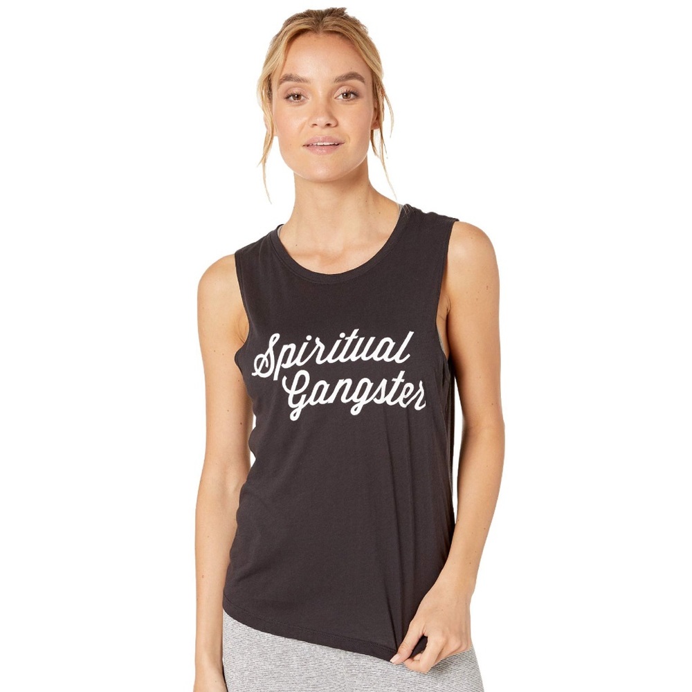 Spiritual Gangster Script Logo Muscle Tank M